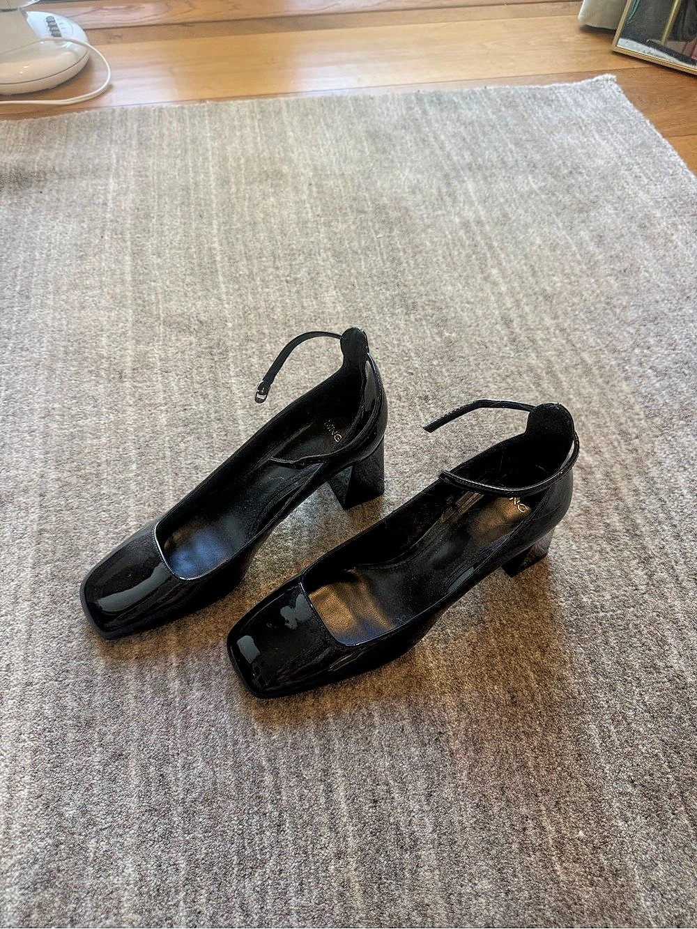 Mango Patent leather high-heeled shoes with ankle straps Ankle Strap Shoes